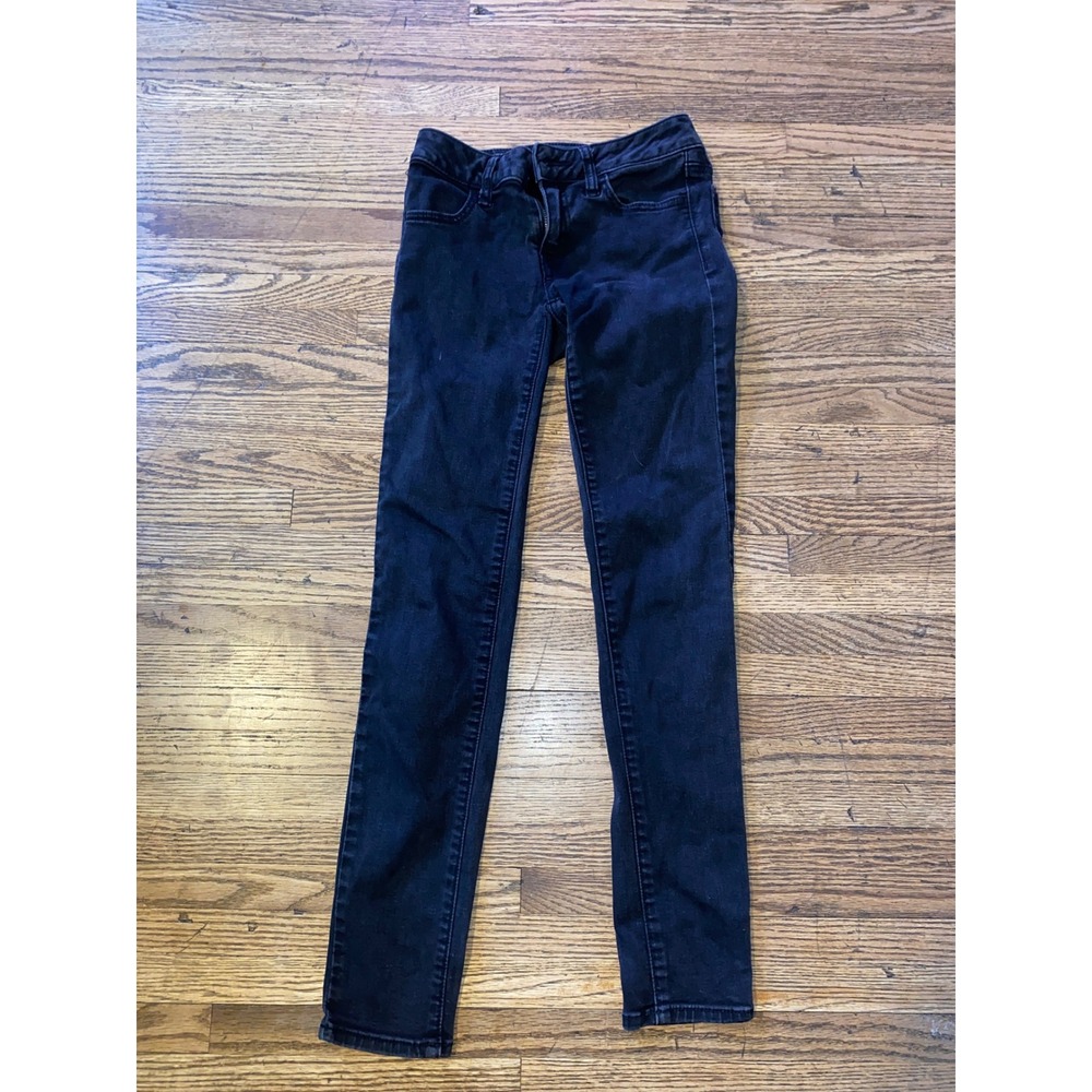 American Eagle Super Stretch‎ Jegging Black Skinny Jeans Womens 0 Short Low Rise